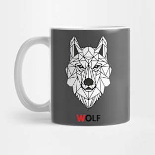 Geometric Poly Wolf Mug